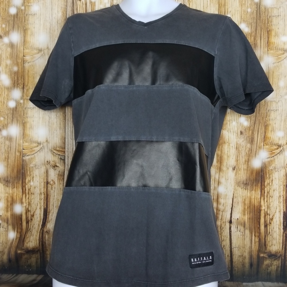 Buffalo by David Bitton mens black shirt sz Medium